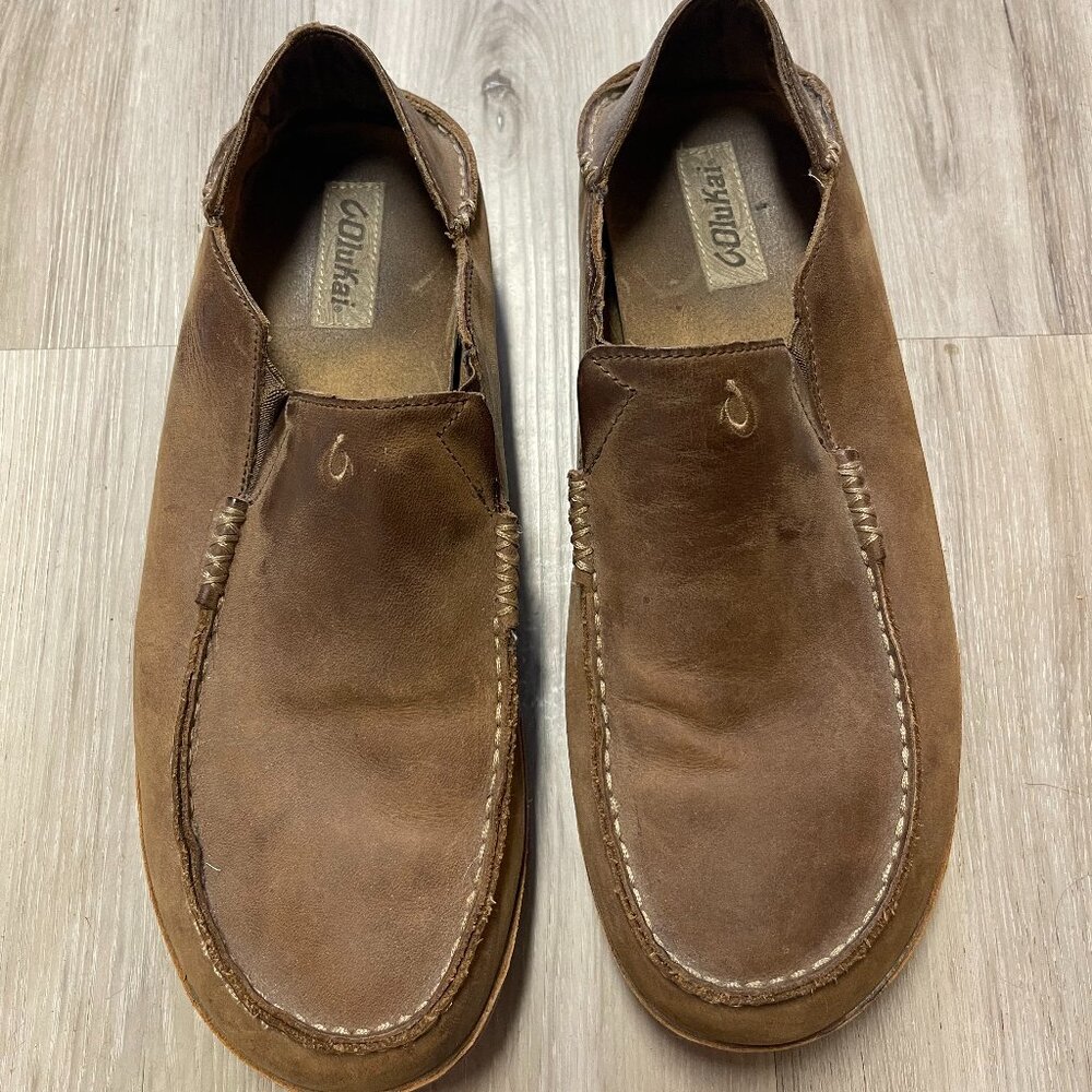 Olukai Maloa leather slip on shoes size 13